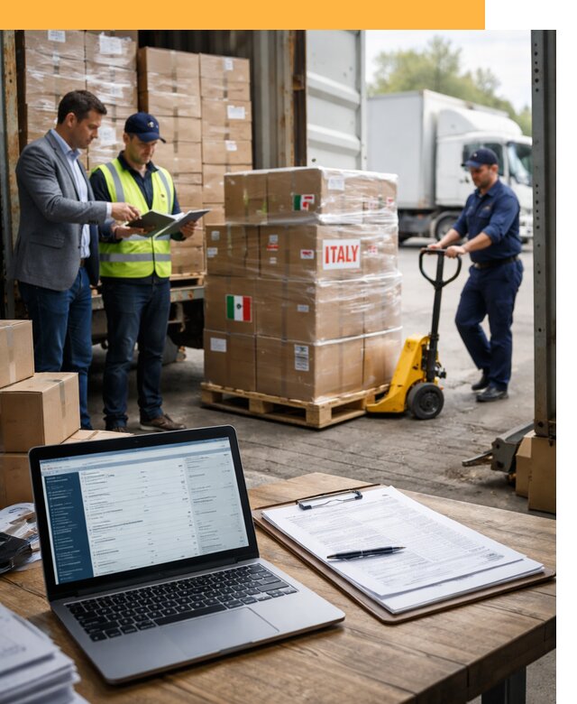 Доставка грузов из Италии: морские и авиаперевозки от 18488