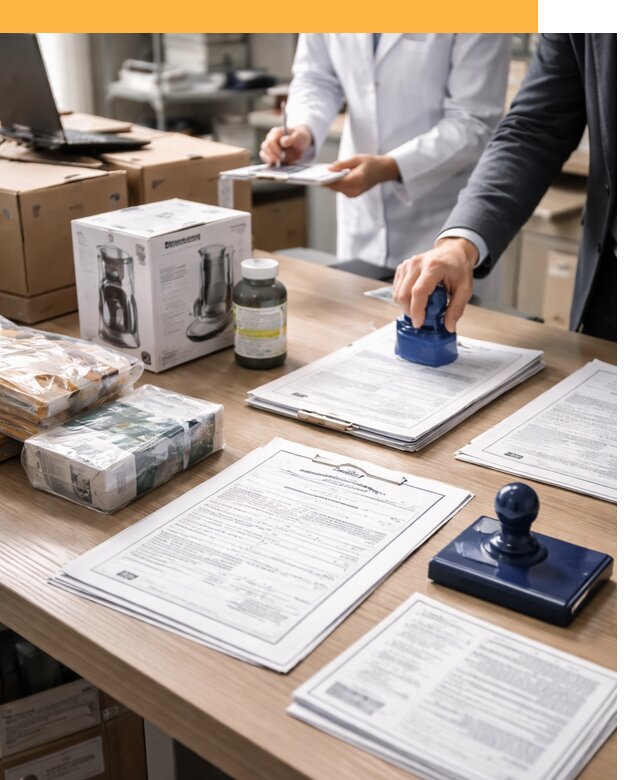 Сертификация импортных товаров от 12325 с таможенным сопровождением